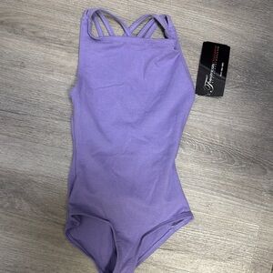 Theatrical Lavender Strappy Kids One-Piece Leotard